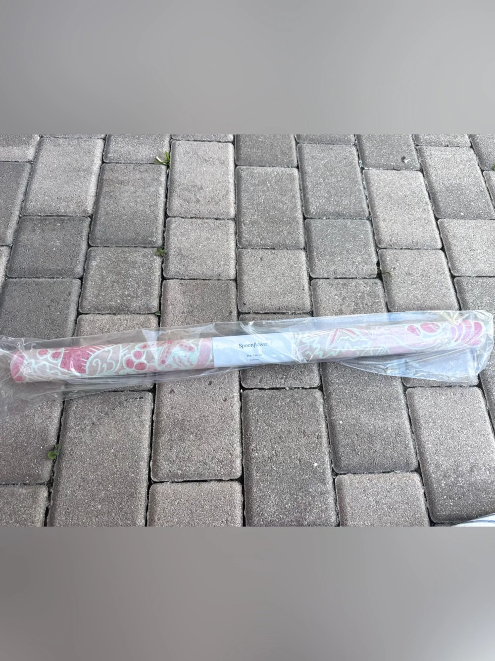 NWT SPOONFLOWER Pre Pasted Wallpaper RockPool Texture Pink Beige 1 Roll 2’ x 12’